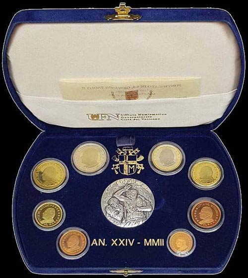 VATICAN: Set of 8 euro coins ... 