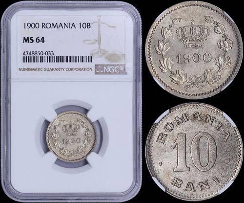 ROMANIA: 10 Bani (1900) in ... 
