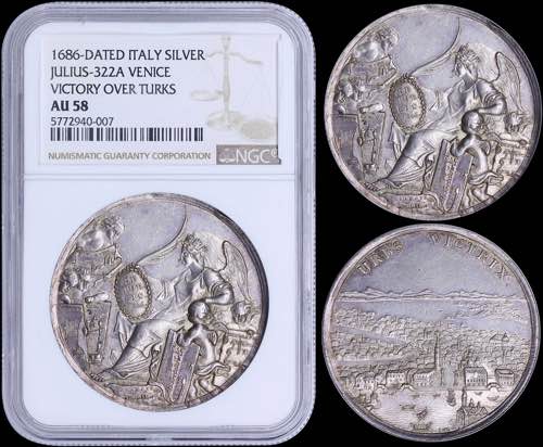 ITALY: Silver medal (1686) ... 