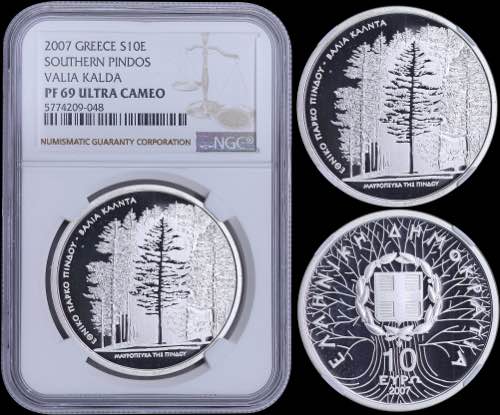 GREECE: 10 Euro (2007) in silver ... 