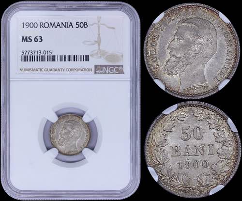 GREECE: ROMANIA: 50 Bani (1900) in ... 