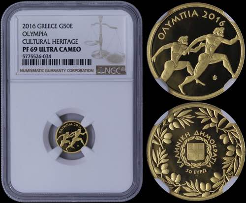 GREECE: 50 Euro (2016) in gold ... 