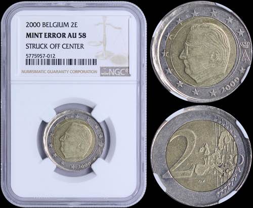 GREECE: BELGIUM: 2 Euro (2000) in ... 