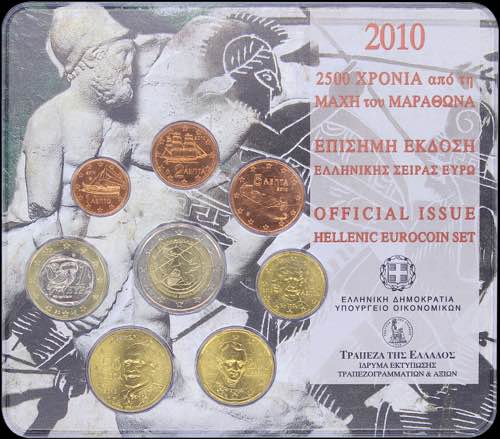 GREECE: Euro coin set (2010) ... 