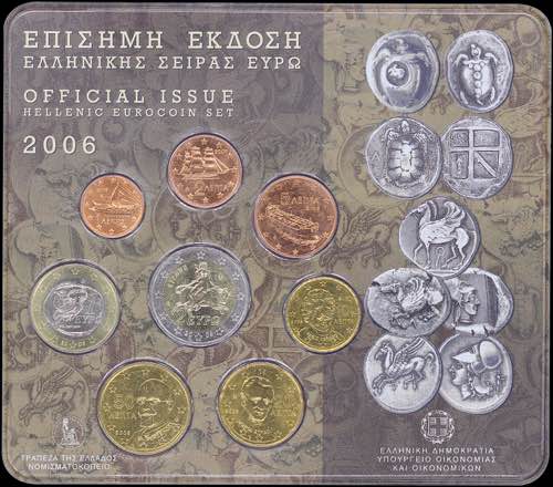 GREECE: Euro coin set (2006) ... 