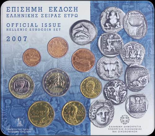 GREECE: Euro coin set (2007) ... 
