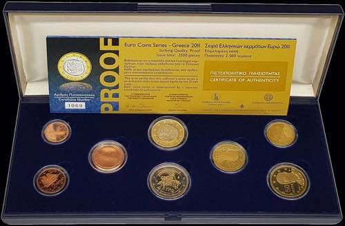 GREECE: Euro coin set (2011) ... 