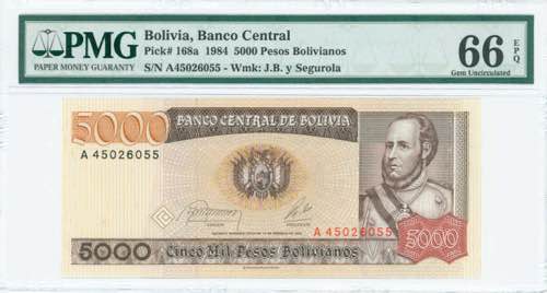 GREECE: BOLIVIA: 5000 Pesos ... 