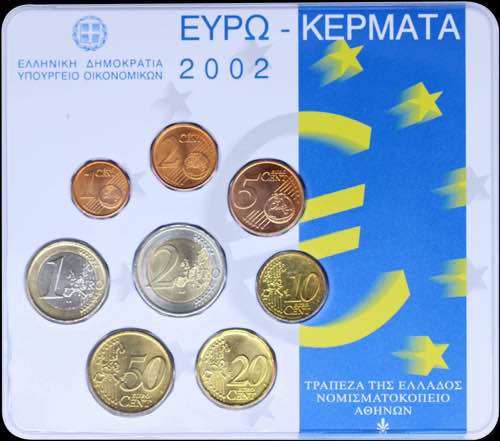 GREECE: Euro coin set (2002) ... 