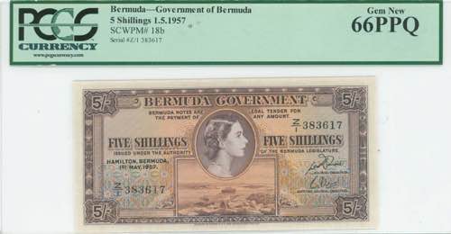 GREECE: BERMUDA: 5 Shillings ... 