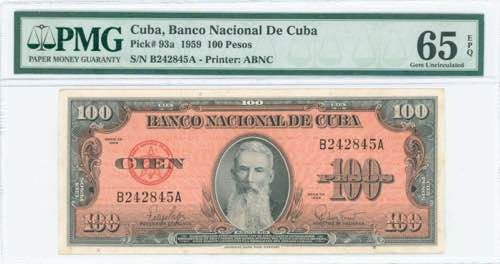 GREECE: CUBA: 100 Pesos (1959) in ... 