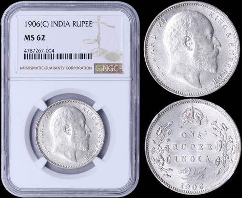 GREECE: INDIA: 1 Rupee [1906 (c)] ... 