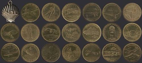GREECE: 20 private tokens in brass ... 