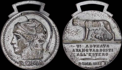 ITALY: Medal in silver plated ... 