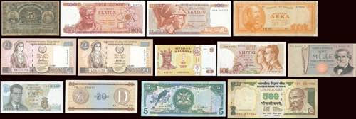 GREECE: Lot of 13 banknotes from 8 ... 