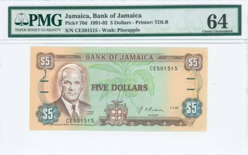 GREECE: JAMAICA: 5 Dollars ... 