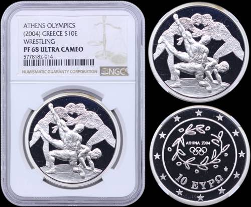 GREECE: 10 Euro (2004) in silver ... 