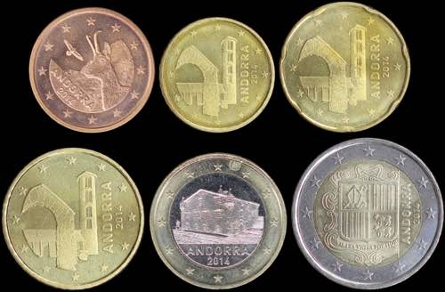 GREECE: ANDORRA: Set of 6 coins ... 