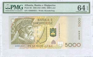 ALBANIA: 5000 Leke (1996 - ND ... 
