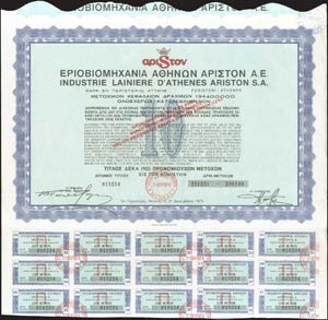 Bond certificate of 10 preferred ... 