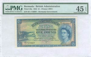 BERMUDA: 1 Pound (20.10.1952) in ... 