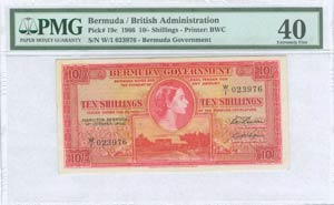 BERMUDA: 10 Shillings (01.10.1966) ... 
