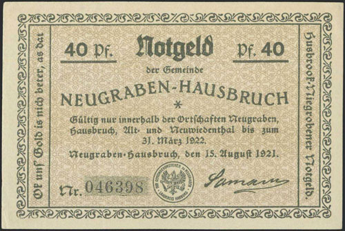 GERMANY: 40 Pf (15.8.1921) by ... 