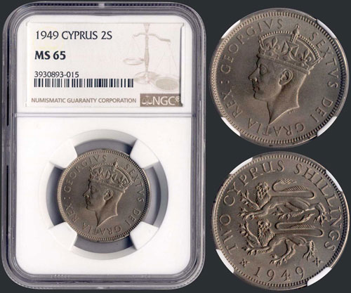 2 Shilling (1949) in copper-nickel ... 