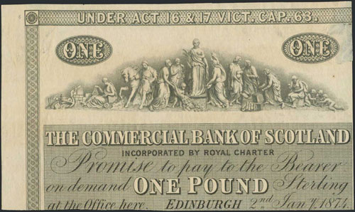 SCOTLAND: 1 Pound (2.1.1874) proof ... 