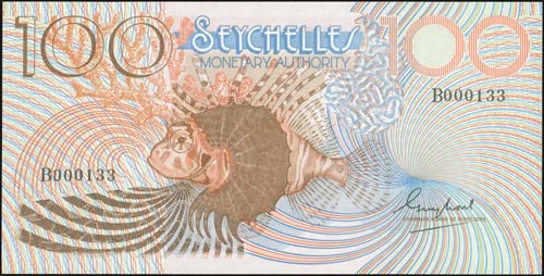 SEYCHELLES: 100 Rupees (ND 1979) ... 