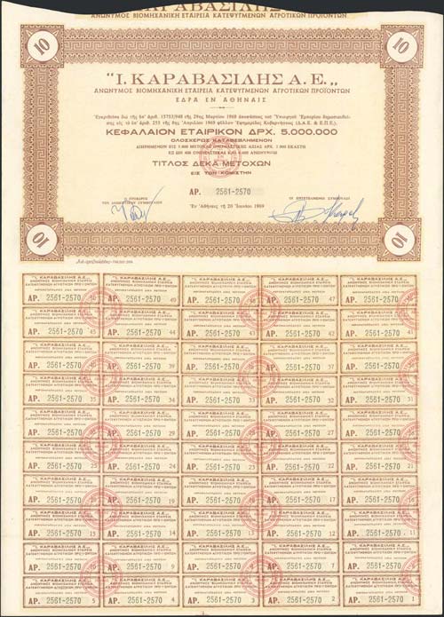 Bond certificate of 10 shares of ... 