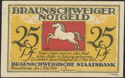GERMANY: 25 Pf (1.5.1921) by ... 