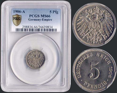 GERMANY: 5 Pfennig (1906 A) in ... 