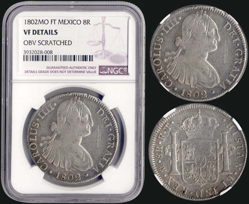 MEXICO: 8 Reales (1802 FT) in ... 