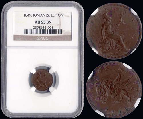 1 new Obol (1849) in copper with ... 