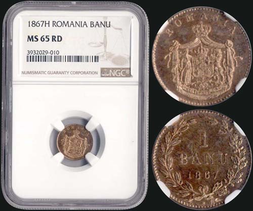 ROMANIA: 1 Banu (1867 H) in ... 