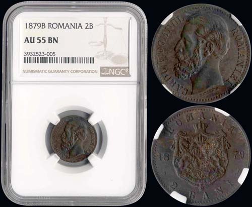 ROMANIA: 2 Bani (1879 B) in ... 