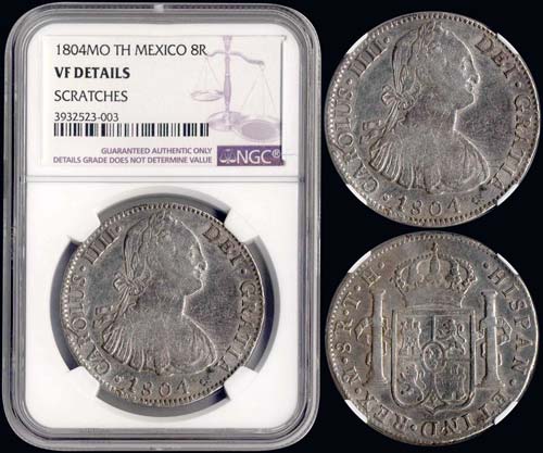 MEXICO: 8 Reales (1804 MO TH) in ... 