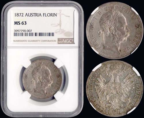 AUSTRIA: 1 Florin (1872) in silver ... 