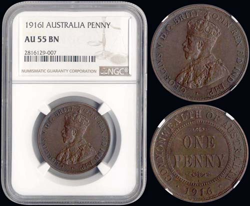 AUSTRALIA: 1 Penny (1916 I) in ... 