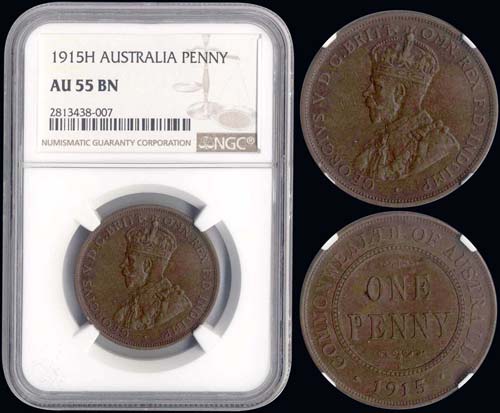 AUSTRALIA: 1 Penny (1915 H) in ... 