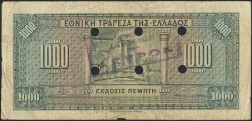 GREECE: 1000 drx (4.11.1926) 1941 ... 
