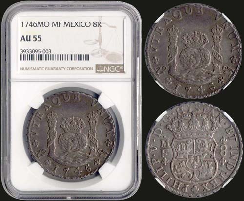 MEXICO: 8 Reales (1746 MO MF) in ... 