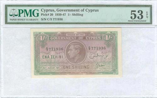 CYPRUS: CYPRUS: 1 Shilling ... 