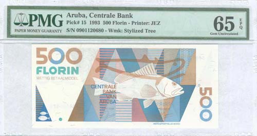 ARUBA: 500 Florin (16.7.1993) in ... 