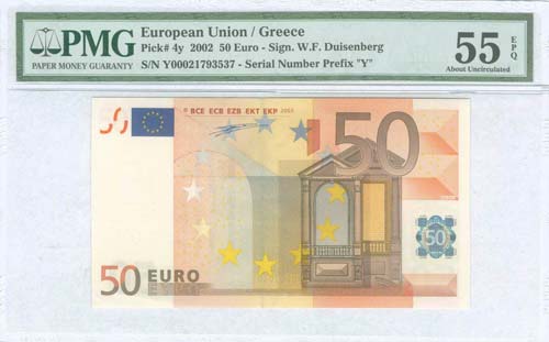 GREECE: 50 Euro (2002) in orange ... 