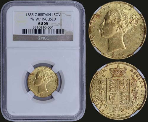 GREAT BRITAIN: 1 Sovereign (1855) ... 