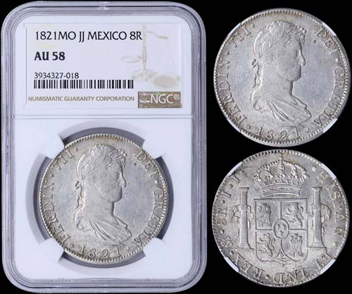 MEXICO: 8 Reales (1821MO JJ) in ... 