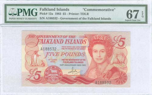 FALKLAND ISLANDS: 5 Pounds ... 