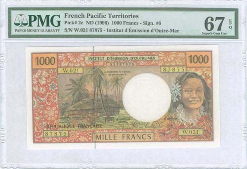 FRENCH PACIFIC TERRITORIES: 1000 ... 